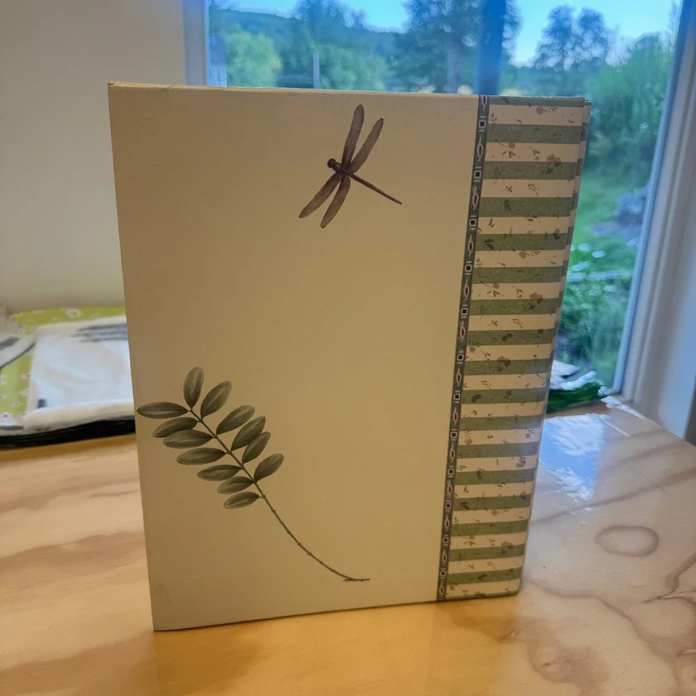 Cottagecore Herb Garden Botanical A5 Photo Album Striped 30 Pages Memo Area